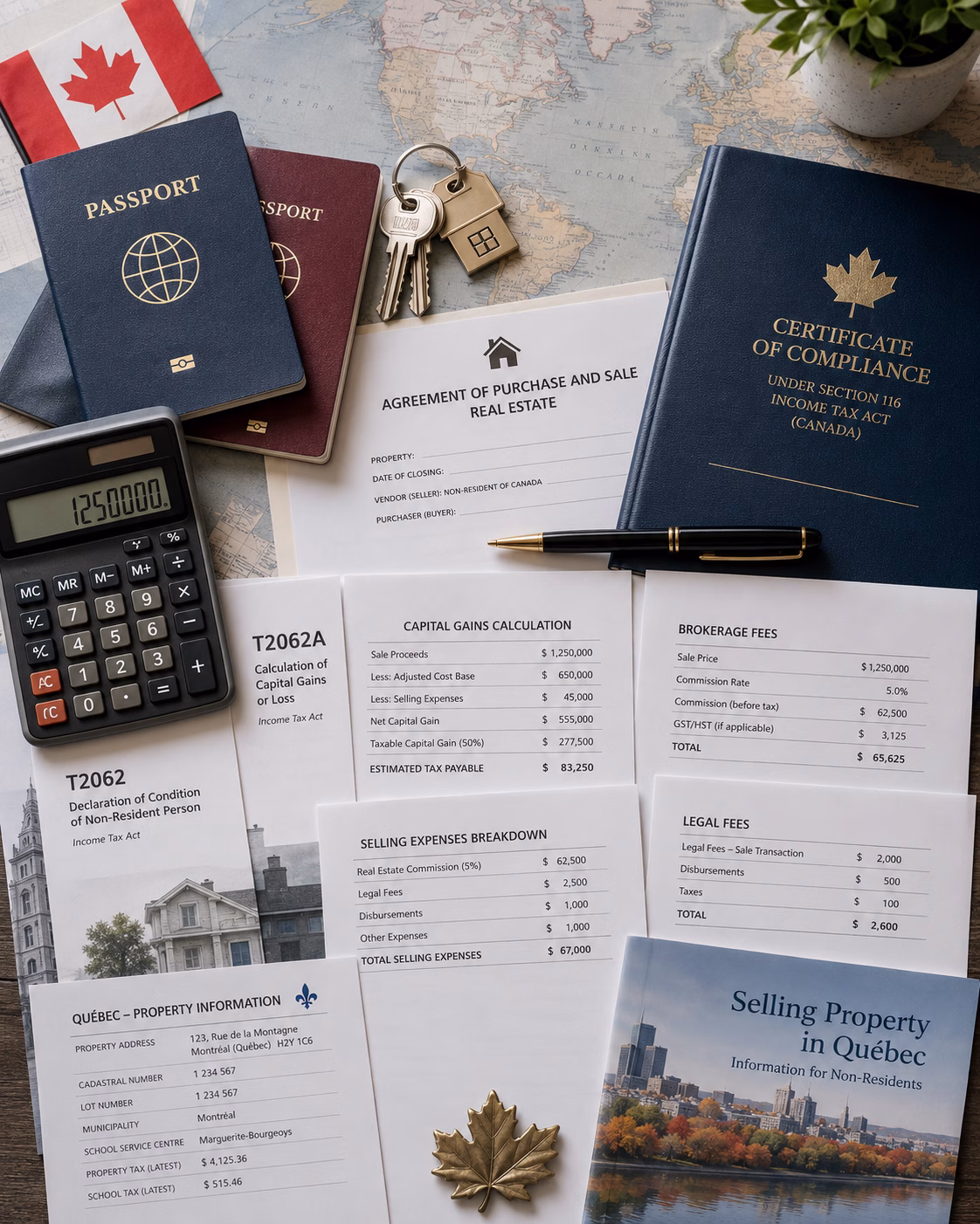 Impôts Ici : Vente d’immeuble par un non-résident Illustration de la page « Vente d’immeuble par un non-résident » d’Impôts Ici