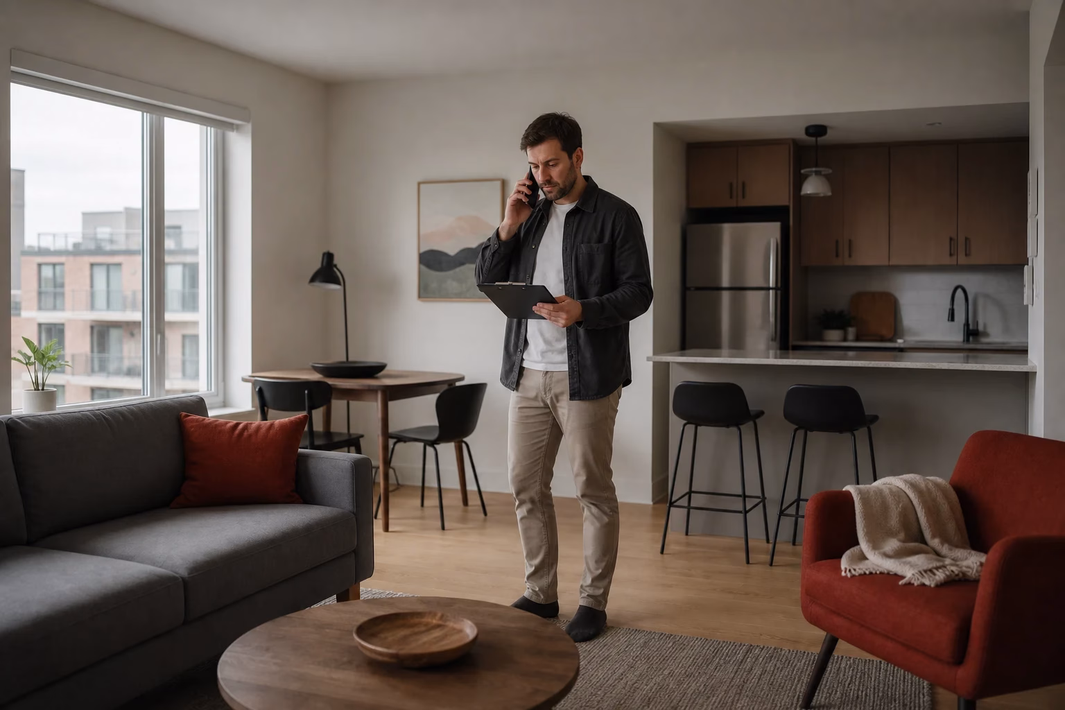 Obligations fiscales des non-résidents qui louent un immeuble Gestionnaire inspectant un appartement loué par un non-résident