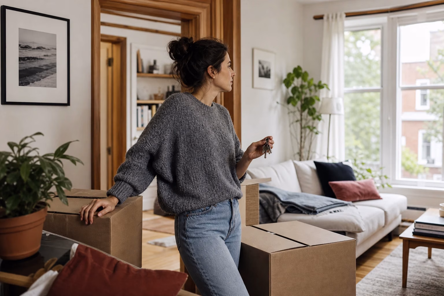 Propriétaire préparant la location temporaire de sa résidence principale